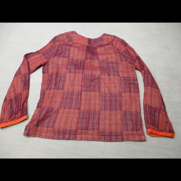 Ace & Jig Long Sleeve Top Halo Size Large V Neck Pullover Boho Striped Peasant - Picture 7 of 9